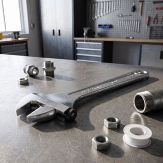 LLAVE AJUSTABLE LATERAL. ACERO CROMADO. APERTURA MÁXIMA 62MM. LONGITUD 500MM - ALYCO 2