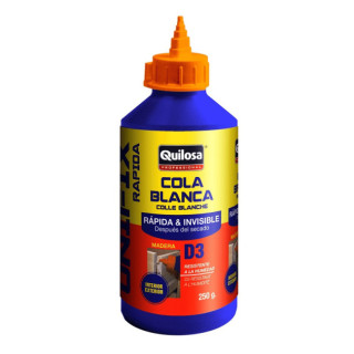 COLA BLANCA RÁPIDA UNIFIX. SECADO RÁPIDO. PARA MADERA. BIBERÓN. 500 G - QUILOSA