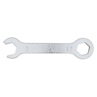 LLAVE FIJA DE DOS BOCAS. ACERO. ZINCADO NIQUELADO CLARO. Nº13