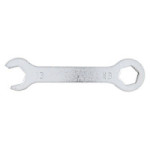 LLAVE FIJA DE DOS BOCAS. ACERO. ZINCADO NIQUELADO CLARO. Nº13