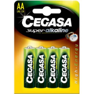 PILA ALCALINA AA. PACK DE 4 UNIDADES. 1,5 V - CEGASA