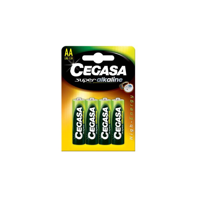 PILA ALCALINA AA. PACK DE 4 UNIDADES. 1,5 V - CEGASA