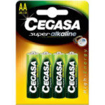 PILA ALCALINA AA. PACK DE 4 UNIDADES. 1,5 V - CEGASA