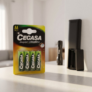 PILA ALCALINA AA. PACK DE 4 UNIDADES. 1,5 V - CEGASA 2