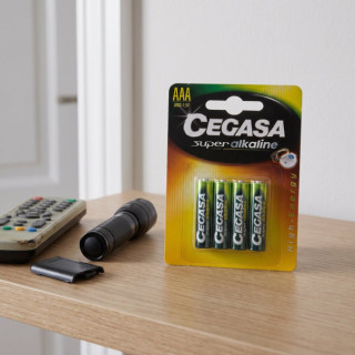 PILA ALCALINA. AAA LR03. 1,5 V. VERDE Y NEGRO - CEGASA 2