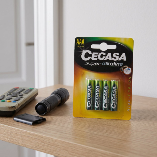 PILA ALCALINA. AAA LR03. 1,5 V. VERDE Y NEGRO - CEGASA