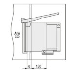 CUBO DE BASURA RING. TAPA AUTOMÁTICA. PARA MUEBLE