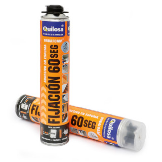 ADHESIVO DE MONTAJE EN ESPUMA 60 SEGUNDOS. POLIURETANO. MONOCOMPONENTE. CONTENIDO 750ML - QUILOSA