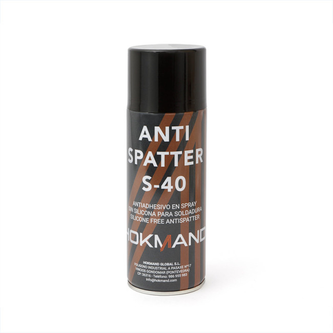 ANTIADHERENTE PARA SOLDADURA S-40. SIN SILICONA. AEROSOL. 400 ML - HOKMAND