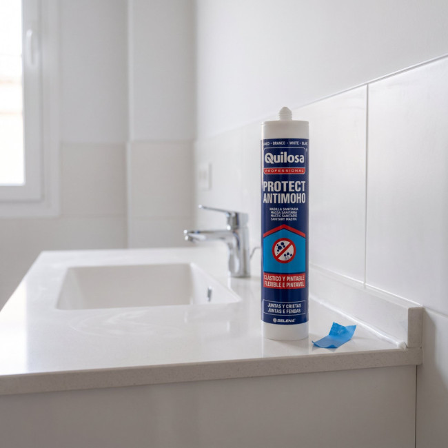 SELLADOR ANTIMOHO. MONOCOMPONENTE. PINTABLE. BLANCO. 280 ML - QUILOSA