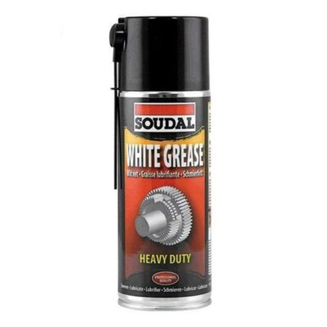 GRASA BLANCA EN SPRAY. AEROSOL. CON PTFE. BLANCO. LUBRICACIÓN DE MECANISMOS. 400 ML - SOUDAL