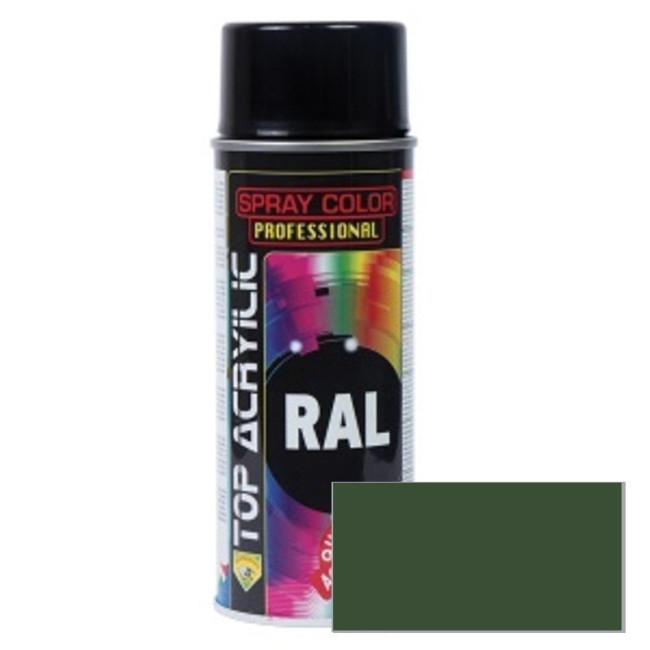 SPRAY ACRÍLICO MATE. VERDE MILITAR RAL-6003. AEROSOL. ACRÍLICO PURO. USO INTERIOR EXTERIOR. CAPACIDAD 400ML - TOP ACRYLI