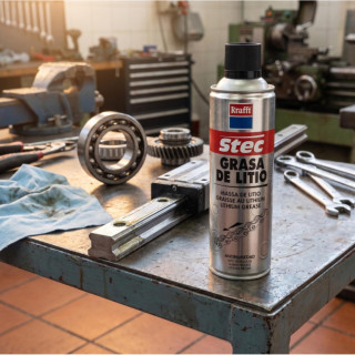 GRASA DE LITIO. SPRAY AEROSOL. 400 ML. ACEITE MINERAL. TEMPERATURA -20 ºC A 140 ºC. DENSIDAD 0,80 G/CM³ - KRAFFT 2