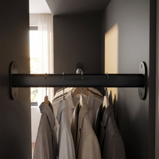 TUBO OVALADO PARA ARMARIO 30X15 MM NEGRO 3 M ACERO 2
