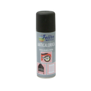 SPRAY DE PINTURA ANTICALÓRICA. AEROSOL. NEGRO. MATE/SATINADO. 200 ML - FELTON