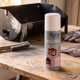 SPRAY PINTURA ANTICALÓRICA. ACRÍLICA. AEROSOL. BLANCO. SECADO RÁPIDO. CAPACIDAD 200ML - FELTON 2