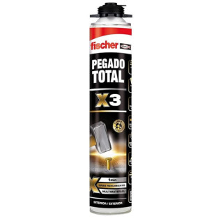 ADHESIVO DE MONTAJE EN ESPUMA PEGADO TOTAL X3. MONOCOMPONENTE 1K. AEROSOL/CARTUCHO - FISCHER