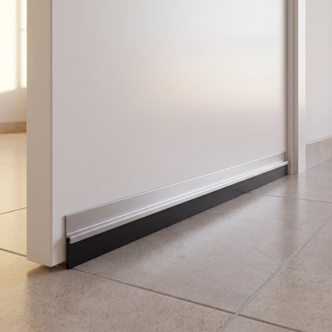 BURLETE ADHESIVO ALUMINIO GOMA 100CM INOXIDABLE SOBREPONER B82720E