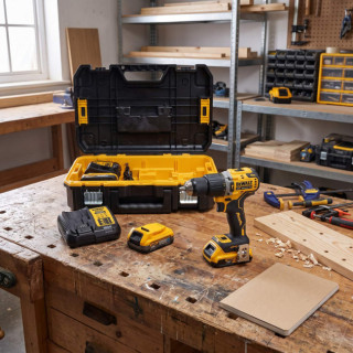 ATORNILLADOR INALÁMBRICO XR 18V POWERSTACK. SIN ESCOBILLAS. PAR MÁXIMO 90 NM. NEGRO Y AMARILLO. LONGITUD 130MM - DEWALT 2