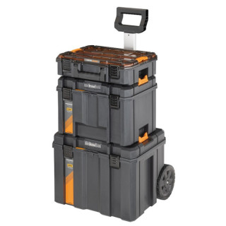 TORRE TSTAK MÓVIL DWST60452-1. PLÁSTICO RÍGIDO Y METAL. SISTEMA TSTAK. IP54. DE 7 PULGADAS. CAPACIDAD 50 KG - DEWALT