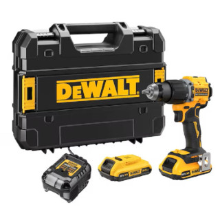 TALADRO PERCUTOR INALÁMBRICO DCD799D2T-QW. SIN ESCOBILLAS. 18 V. DIÁMETRO 13MM. TRANSMISIÓN TOTALMENTE METÁLICA. PAR MÁX