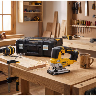 SIERRA CALAR DEWALT 18V DCS334NT-XJ S/ESCOBILLAS SIN BATERIAS Y CARGADOR 2
