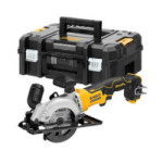SIERRA CIRCULAR XR 18V. BATERÍA. DE MADERA. COLOR NEGRO Y AMARILLO. AIRLOCK. RAÍL GUÍA - DEWALT LONGITUD HOJA 115MM