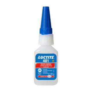ADHESIVO INSTANTÁNEO 401. CIANOACRILATO DE ETILO. MONOCOMPONENTE. UNIÓN RÁPIDA. METALES Y PLÁSTICOS. 20 G - LOCTITE