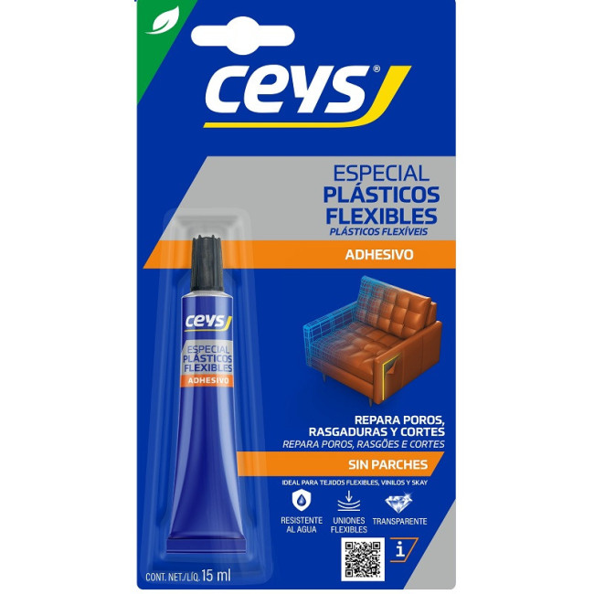 ADHESIVO PLASTICOS FLEXIBLES CEYS 15ml VINILCEYS 501028
