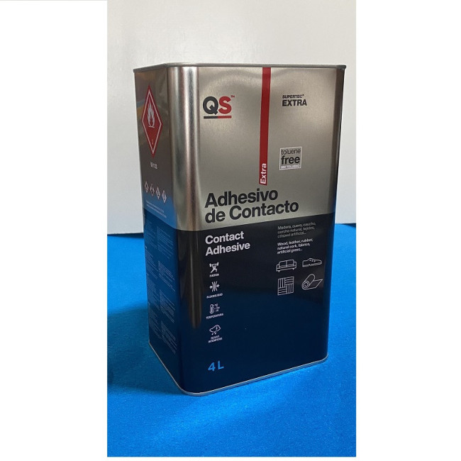COLA DE CONTACTO SUPERTEC EXTRA. CAUCHO CLOROPRENO. LATA METÁLICA. CAPACIDAD 4L. RESISTENCIA A LA TEMPERATURA. MÁS DE 10