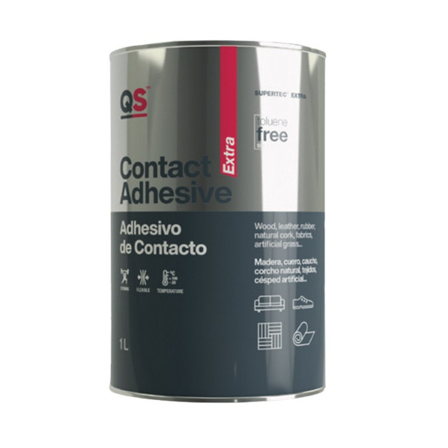 COLA DE CONTACTO SUPERTEC EXTRA. CAUCHO CLOROPRENO. LATA METÁLICA. AMARILLO-ANARANJADO. RESINAS SINTÉTICAS. TIEMPO DE SE
