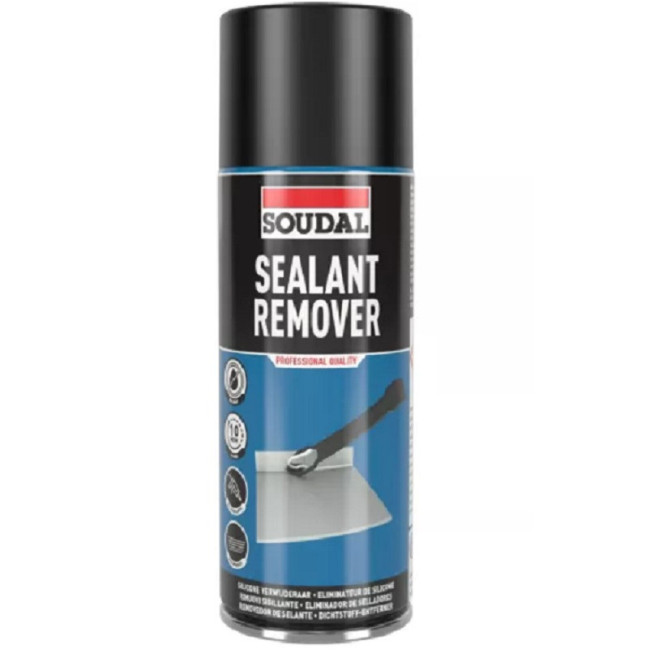 REMOVEDOR DE SELLADORES EN SPRAY. AEROSOL. SILICONA CURADA. 400 ML - SOUDAL