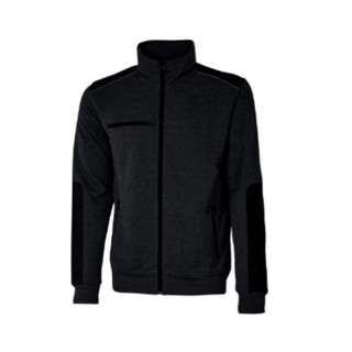 SUDADERA CREMALLERA U-POWER SNUG NEGRO-GRIS 2