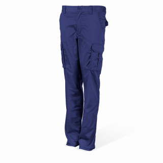 PANTALÓN MULTIBOLSILLOS STRETCH. TEJIDO STRETCH. CINTURA ELÁSTICA. 240 G/M². 6 BOLSILLOS. VELILLA