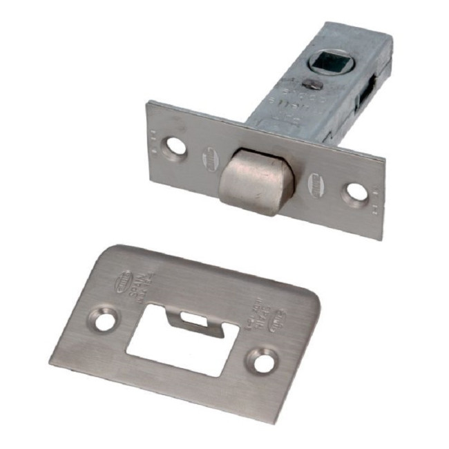 PICAPORTE TUBU C/REC Nº12/45mm INOXIDABLE CUDRADILLO 8mm.FRENTE 67X26mm
