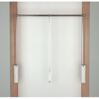 PERCHERO ABATIBLE PARA ARMARIO SERVETTO 3T COLOR BLANCO-NIQUEL EXT.PERCHERO 560-950 MM