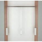 PERCHERO ABATIBLE PARA ARMARIO SERVETTO 3T COLOR BLANCO-NIQUEL EXT.PERCHERO 560-950 MM
