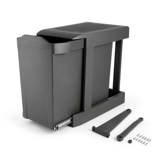 CUBO BASURA NITO 1X30L. ANTRACITA  C/TIRADOR. H442. M300 manual/M400 automatico.