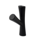 PERCHA STICK NEGRO MATE, NIQUEL SATINADO, BLANCO MATE