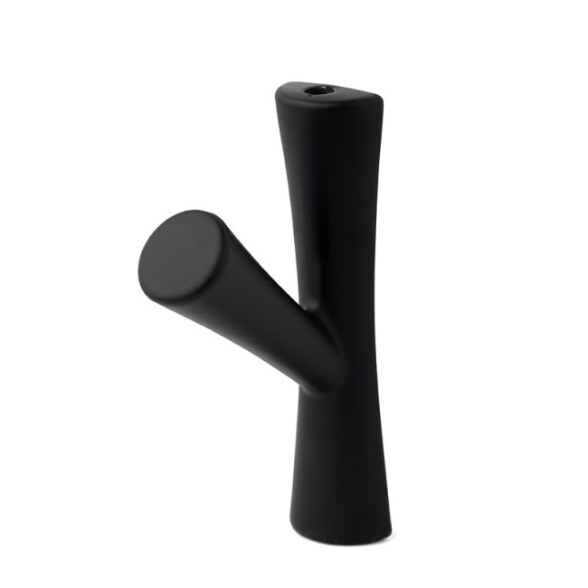 PERCHA STICK NEGRO MATE, NIQUEL SATINADO, BLANCO MATE