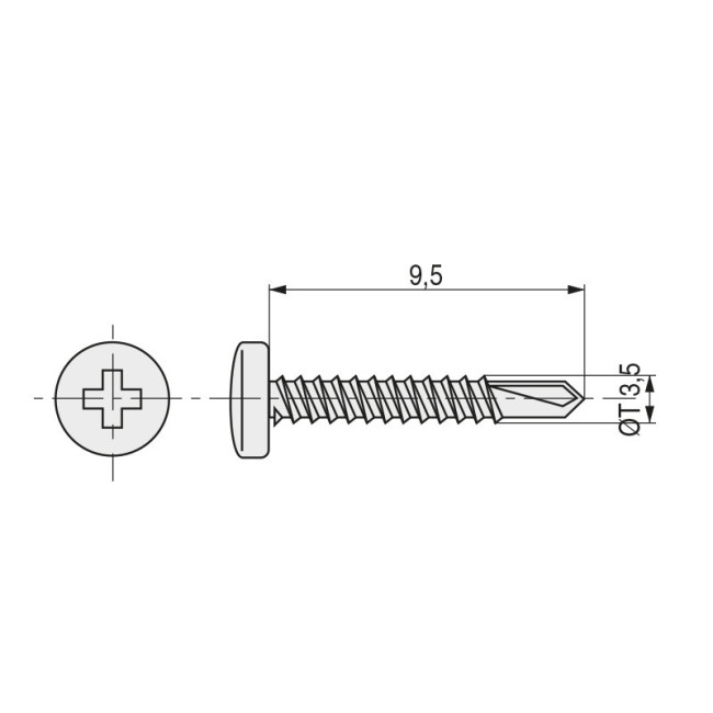 TORNILLO BROCA ROSCA CHAPA CABEZA...