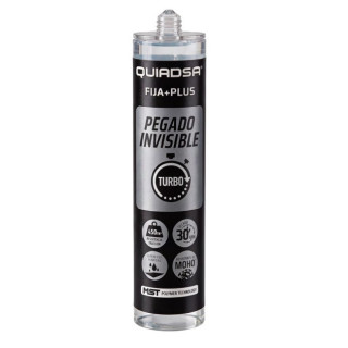 ADHESIVO TURBO QUIADSA TRANAPARENT 290ml FIJA+PLUS 3seg. 400Kg/m2