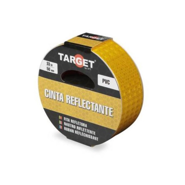 CINTA ADHESIVA REFLECTANTE. PVC FLEXIBLE. NARANJA. LONGITUD 33M - TARGET