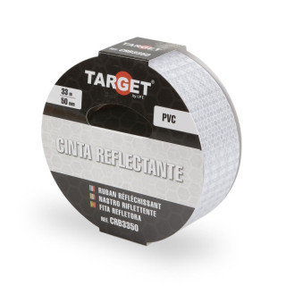 CINTA ADHESIVA REFLECTANTE BLANCA. PVC. ROLLO. ANCHO 50MM. LONGITUD 33M - TARGET