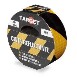 CINTA ADHESIVA REFLECTANTE. PVC. AMARILLA NEGRA. ROLLO. LONGITUD 33M - TARGET