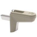 SOPORTE ESTANTE CRISTAL LOOK Ø 3-7,7 ANTRACITA, BLANCO, NEGRO