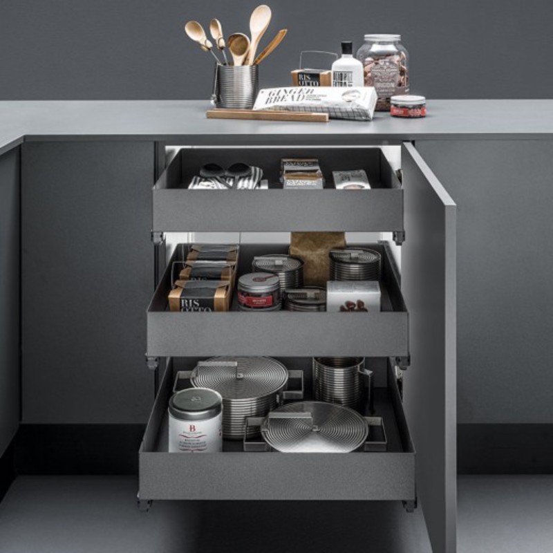 Cesta extraíble Con cierre amortiguado