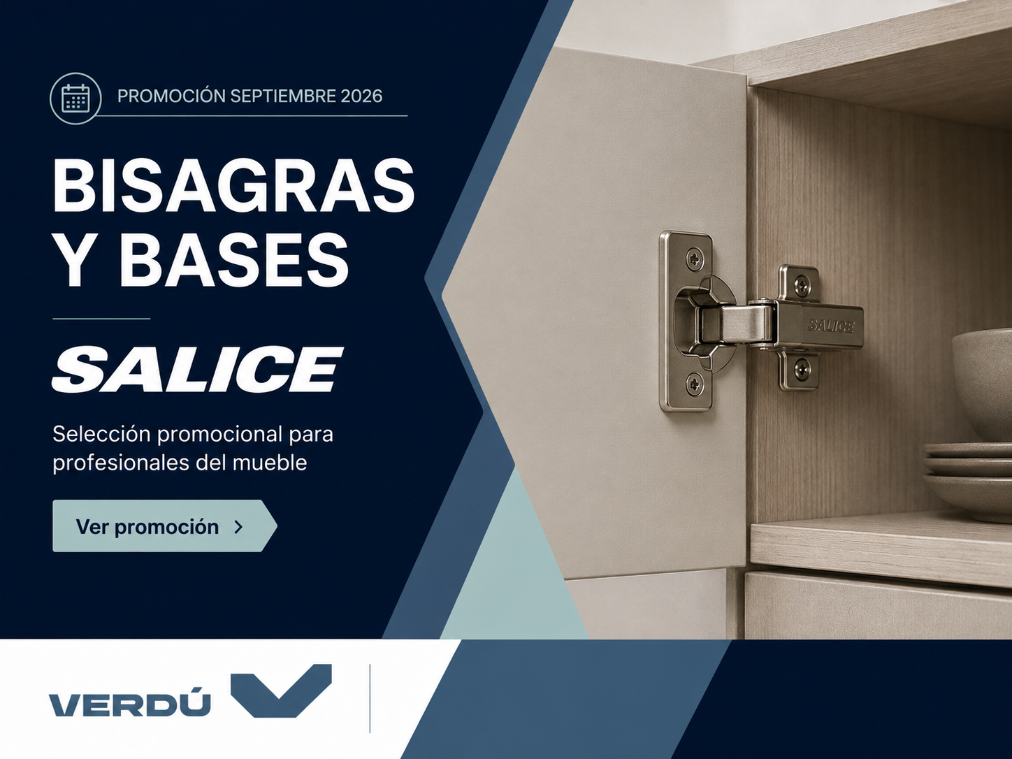 Promoción de bisagras y bases Salice septiembre 2026