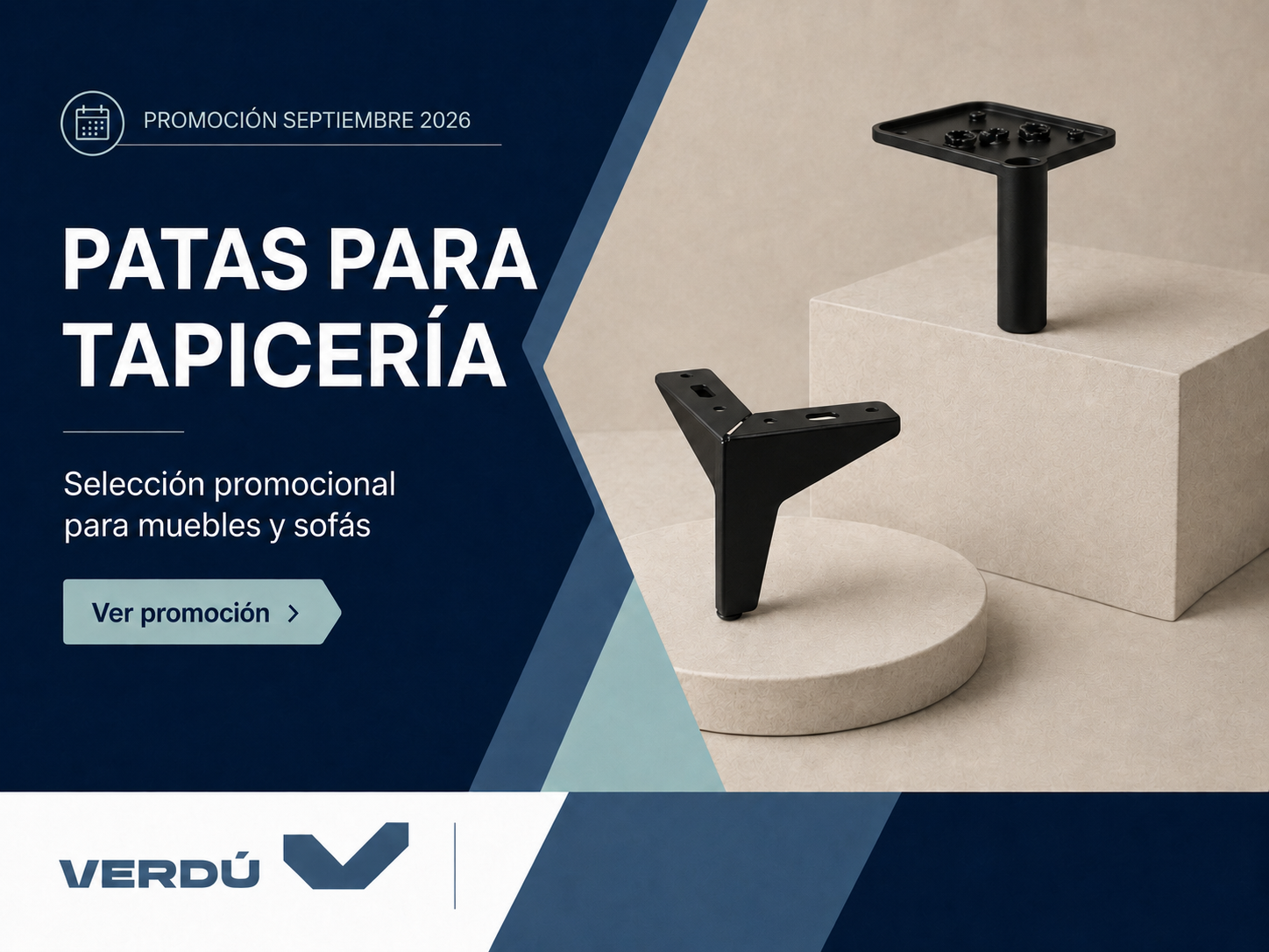 Promoción de patas para muebles y tapicería septiembre 2026