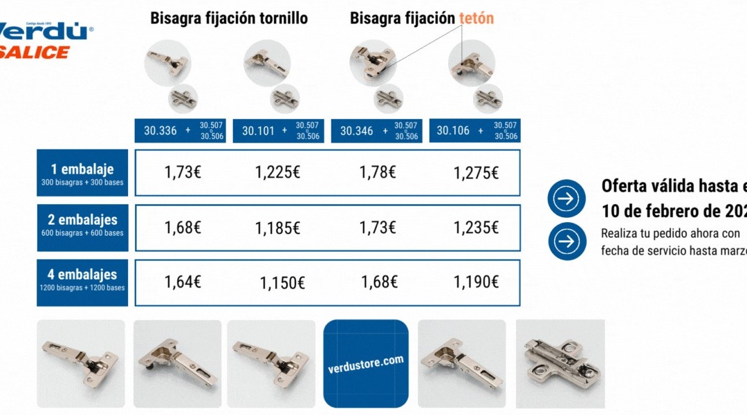 Promoción especial bisagras salice